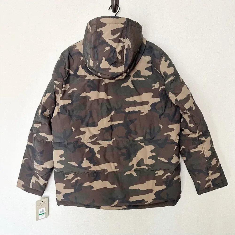 Levi’s Men's Quilted‎ Four Pocket Parka Hoody Jacket Camouflage Size L NEW